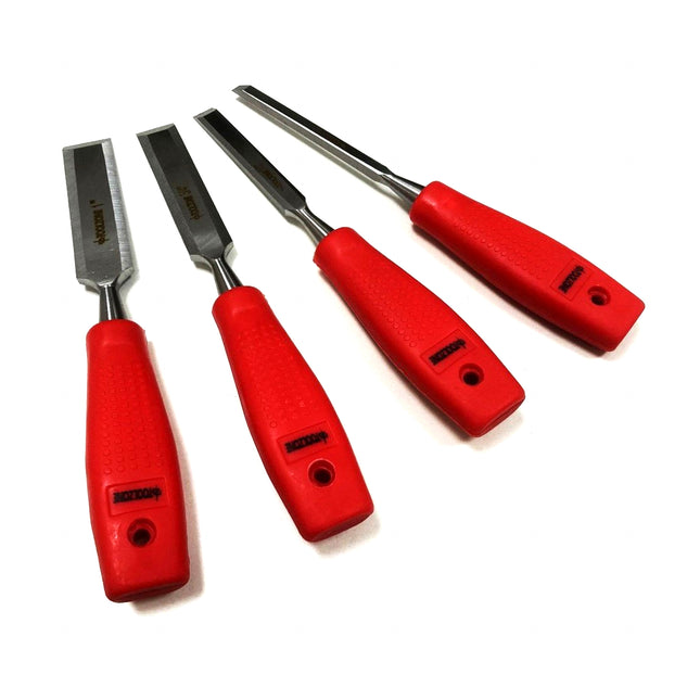 Chisel Set Plastic Handle 4PC 1/4, 1/2, 3/4, 1 - Toolzone KDPWW040