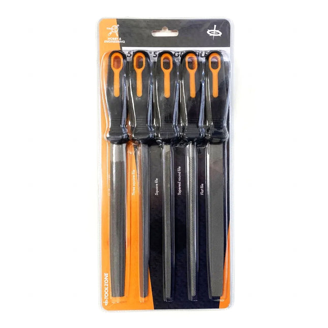 File Set 5PC 8 T12 Steel Soft Grip Handles - Toolzone KDPWW163