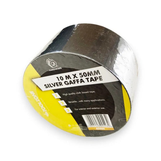 Silver 50mm X 10METER Gaffa Tape / Duct Tape - Toolzone KDPAD009
