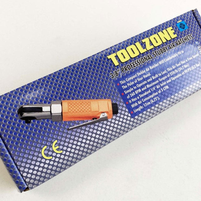 Air Ratchet Stubby 3/8 Drive Orange - Toolzone KDPAT002