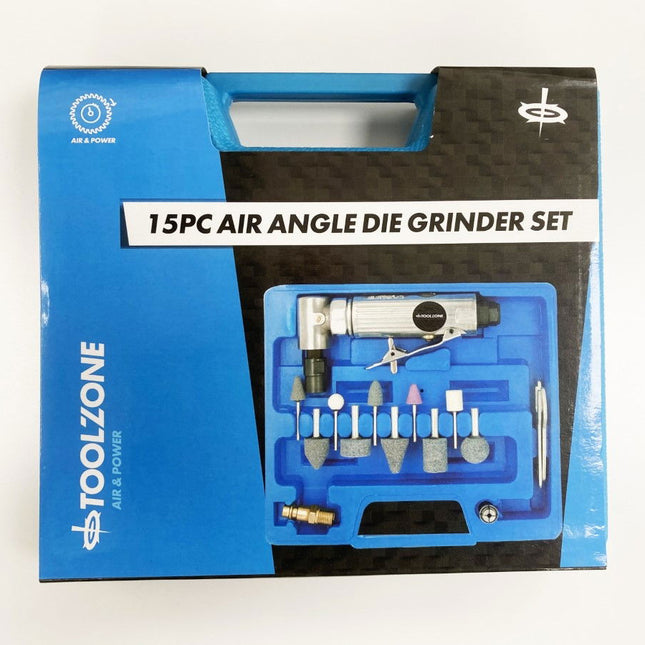 Angle Air Die Grinder 15 Pieces 1/4 Chuck - Toolzone KDPAT020