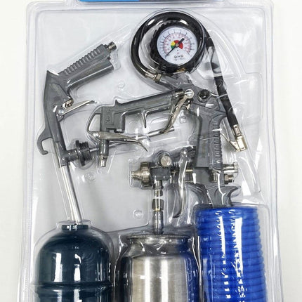 Air Tool Kit 5 Pieces With Spray Gun Nozzles 1.5mm And 1.7mm - Toolzone KDPAT034