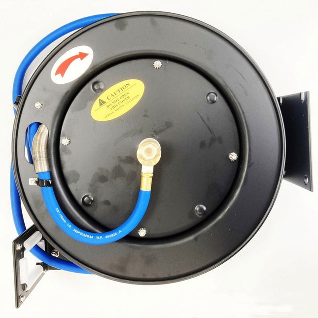 Retractable Air Hose On Reel 3/8 x 50ft Inlet/outlet 3/8 bsp Working Pressure 300 psi - Toolzone KDPAT077