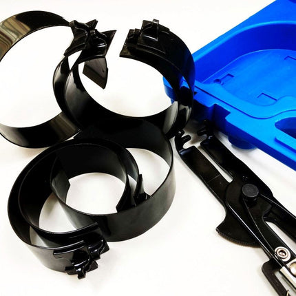 Piston Ring Compressor Set 7pc 73-111mm With Plier - Toolzone KDPAU007