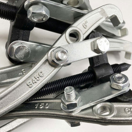 Gear Puller Set 4pc 3 Leg 3/4/6/8 Reversible Jaws - Toolzone KDPAU013