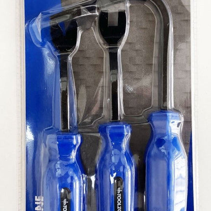 Car Door Trim Remover Set 3pc Heavy Duty Steel - Toolzone KDPAU080