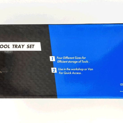 MAGNETIC TOOL TRAY SET 4pc 310x115mm 270x115mm 210x115mm 155x115mm - TOOLZONE KDPAU365