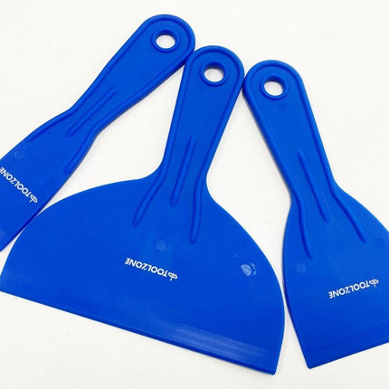 Plastic Filling Knife Set 3pc 38mm 75mm 150mm - Toolzone KDPAU392