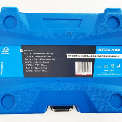 Oxygen Sensor And Oil Sender Unit Socket Set 7pc - Toolzone KDPAU399