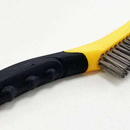 Wire Brush 4 Row Stainless Steel Plastic Handle - Toolzone KDPBR052