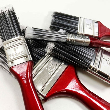 Paint Brush Set 10PC Nylon Bristle Assorted Sizes - Toolzone KDPDC143