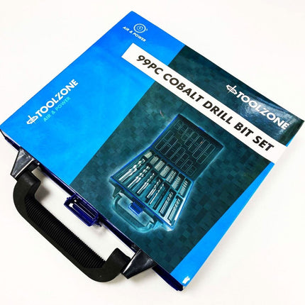 Cobalt Drill Bit Set 99PC 1.5-10mm M35 Hss - Toolzone KDPDR397