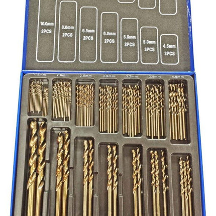 Cobalt Drill Bit Set 99PC 1.5-10mm M35 Hss - Toolzone KDPDR397