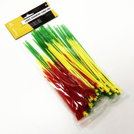 CABLE ZIP TIES ASSORTED 150PC 2.5mm x 100mm 2.5mm x 150mm 3.6mm x 200mm - TOOLZONE KDPEL077