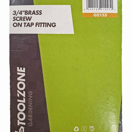 Tap Fitting 3/4 Brass Screw On - Toolzone KDPGD155