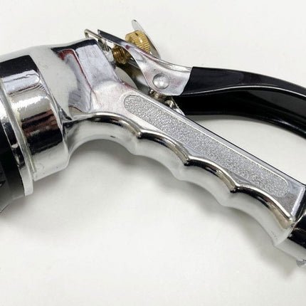 Water Spray Gun 6 Pattern Chrome Heavy Duty - Toolzone KDPGD166