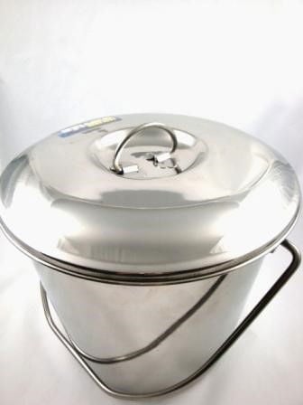 Lid Stainless Steel For 12 litre Bucket 315mm - Toolzone KDPGD183