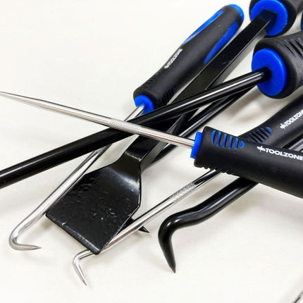 Scraper And Hook Set 9 Piece Chrome Vanadium Steel - Toolzone KDPHB193