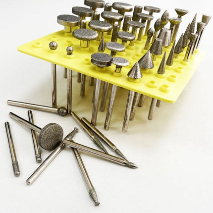 Diamond Burr Set 50 Piece 120grit 1/8 Shank In Case - Toolzone KDPHB197