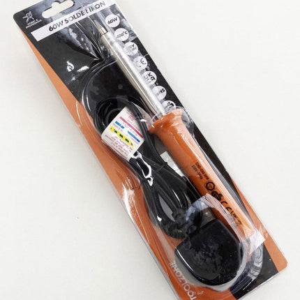 Solder Iron 60W 230V Screwdriver Tip Uk Plug - Toolzone KDPHB279