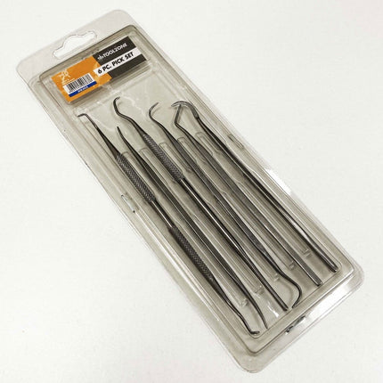Pick Set 6pc Stainless Steel Grade 410 - Toolzone KDPHB305