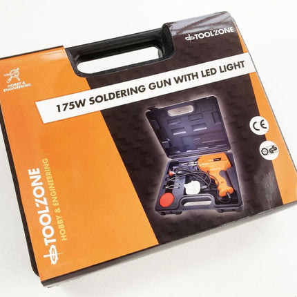Solder Gun 175 watt With LED Light Kit - Toolzone KDPHB328