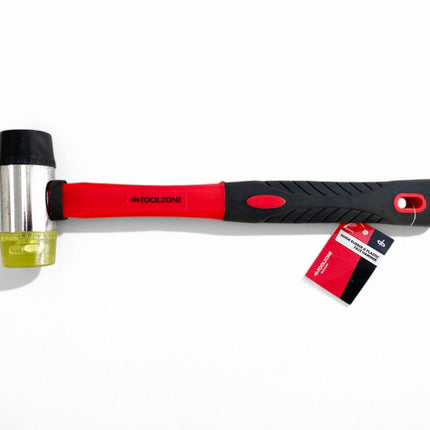 Hammer Rubber And Plastic Face 40mm Fibreglass Handle 330mm - Toolzone KDPHM127