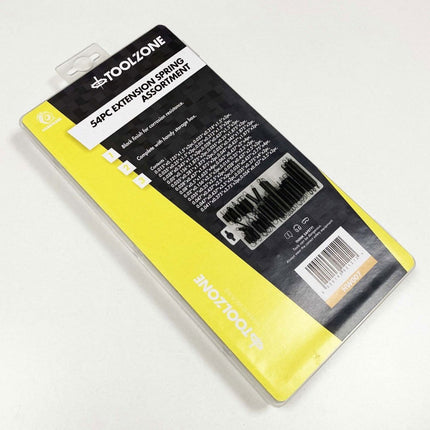Extension Spring Assortment 54pc Rust Resistant Sizes 1.5 - Toolzone KDPHW007
