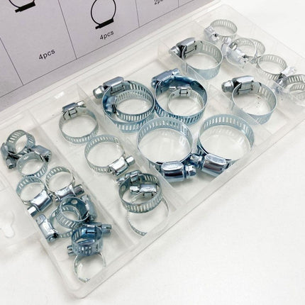 Hose Clamp Assortment 26pc In Storage Box - Toolzone KDPHW165