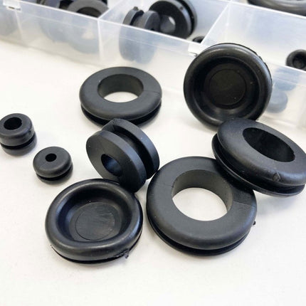 Rubber Grommet Assortment 125pc In Storage Box - Toolzone KDPHW182
