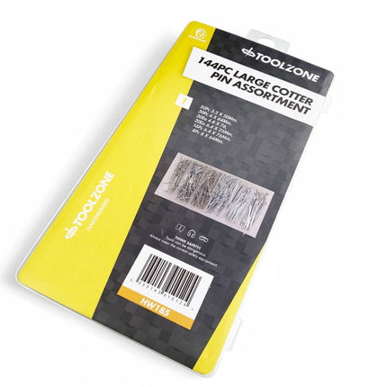 Cotter Pin Assortment Large 144pc In Storage Box - Toolzone KDPHW185