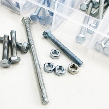 Bolt And Nut Assortment M6 100pc In Storage Box - Toolzone KDPHW202