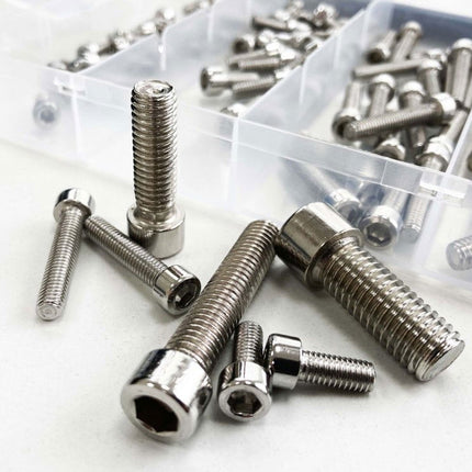 Hex Cap Bolt Assortment Stainless Steel 201 106pc In Storage Box - Toolzone KDPHW207
