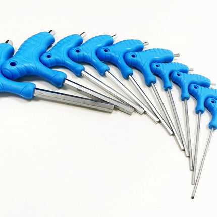 Hex Key Set T Handle Af 10pc In Rack Chrome Vanadium - Toolzone KDPHX016