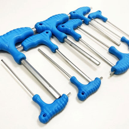 Hex Key Set T Handle Af 10pc In Rack Chrome Vanadium - Toolzone KDPHX016