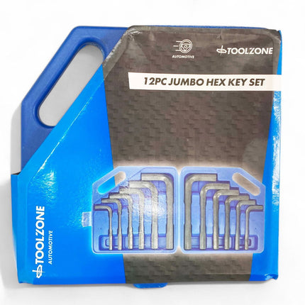 Hex Key Set Jumbo Metric And Af 12pc In Case 40CR - Toolzone KDPHX024