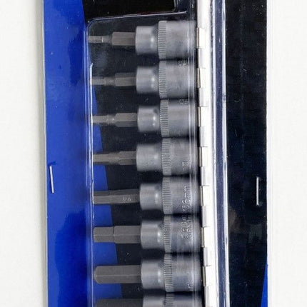 Hex Bit Socket Set Metric 3/8 Drive 9pc Chrome Vanadium - Toolzone KDPHX035