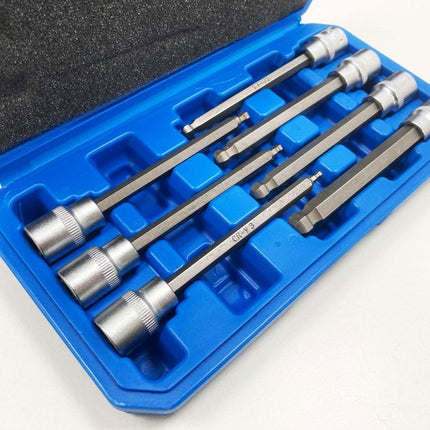 Hex Bit Set Ball End Extra Long 7pc 110mm Chrome Vanadium - Toolzone KDPHX056