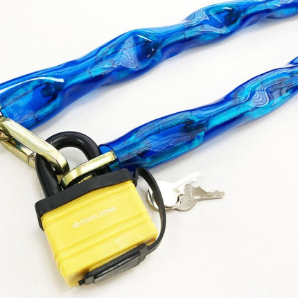 Chain Pvc 1m x 8mm With 50mm Laminated Padlock - Toolzone KDPLK071