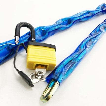 Chain Pvc 1m x 8mm With 50mm Laminated Padlock - Toolzone KDPLK071