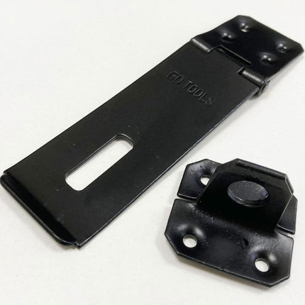 Hasp And Staple Heavy Duty 4 100x38mm With 8 Screws - Toolzone KDPLK083