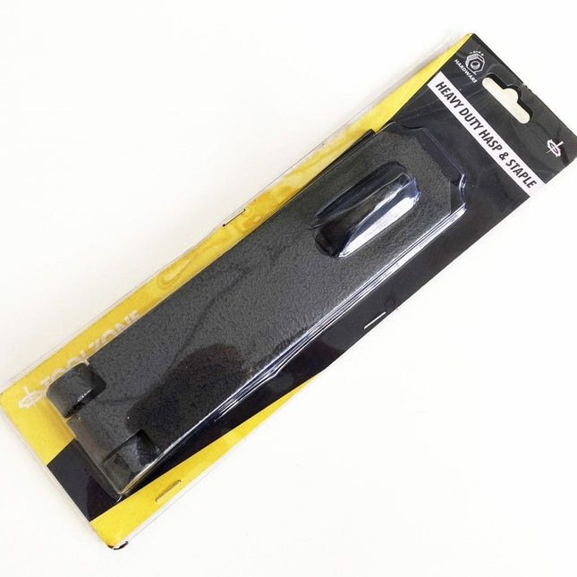 Hasp And Staple Cast Iron 7 x 2 With Fixings - Toolzone KDPLK086