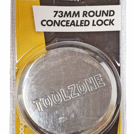 Padlock Concealed Shackle 73mm Steel Chrome Plated With 2 Keys - Toolzone KDPLK108