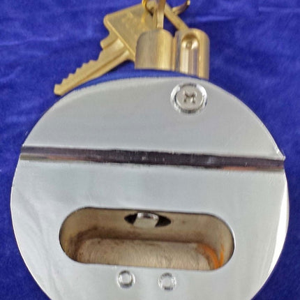 Padlock Concealed Shackle 73mm Steel Chrome Plated With 2 Keys - Toolzone KDPLK108