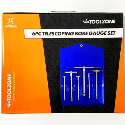 Telescoping Gauge Set 6PC Stainless Steel 5/16-6 - Toolzone KDPMS059
