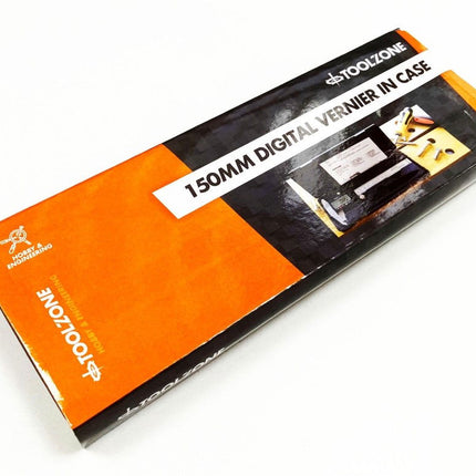 Digital Vernier Caliper 150mm In Case +/-0.02mm Accuracy - Toolzone KDPMS092