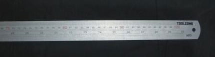Stainless Steel Ruler 1m 1.5mm Thickness Metric And Imperial - Toolzone KDPMS102