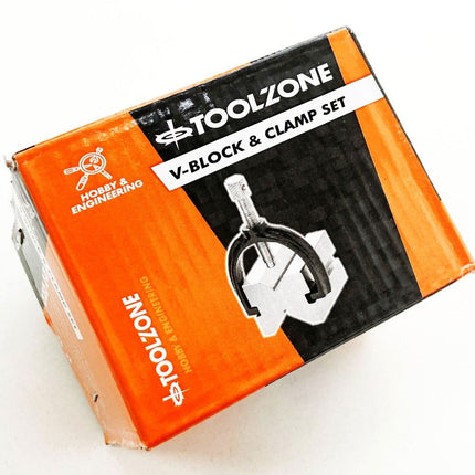 V Block And Clamp Set Pair 50x38x38mm MAX Capacity 41mm - Toolzone KDPMS163