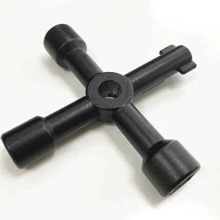 4 Way Utility Key For Gas Electric Meter Cupboards Stop Cocks Radiators - Toolzone KDPPB058