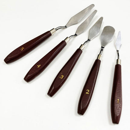 Painting Knife Set 5PC High Carbon Spring Steel Blades Sizes 1-5 - Toolzone KDPPK001